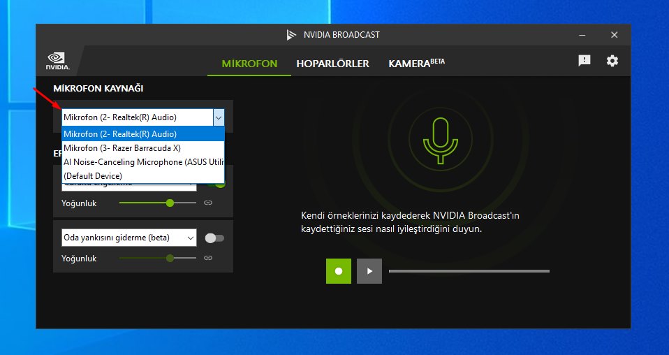 Nvidia Broadcast nasıl kullanılır aşama 1